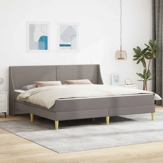 vidaXL Sengeramme med madras 180 x 200 cm - Gråbrun
