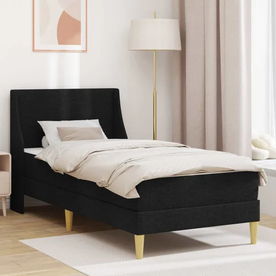 vidaXL Sengeramme med madras, Sort, 80 x 200 cm