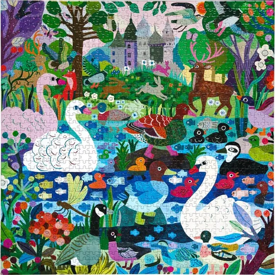 eeBoo Puslespil 1000 brikker – Ducks in the Clearing