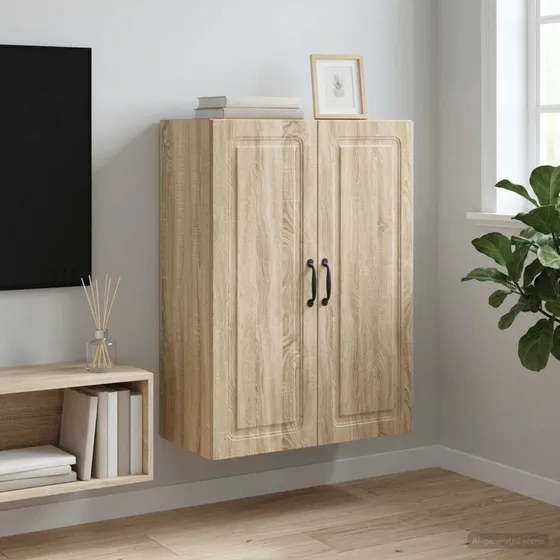 vidaXL Vægmonteret skab 66x34,5x90 cm i Sonoma-eg