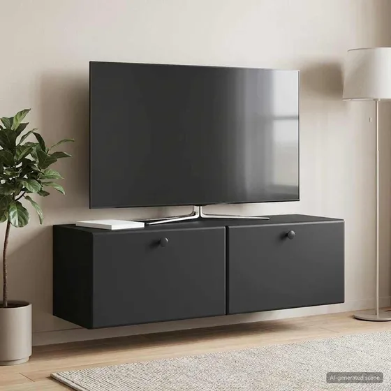 vidaXL Væghængt TV-skab 98x31x30 cm - Sort