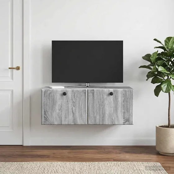 vidaXL Væghængt TV-skab 78,5x31x30 cm - Grå Sonoma