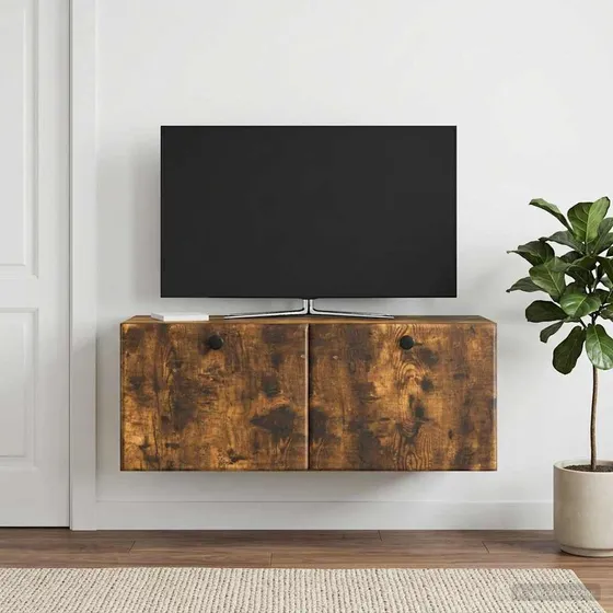 vidaXL Væghængt TV-skab i røget eg, 78,5 x 31 x 30 cm