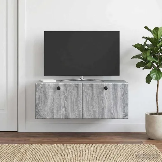 vidaXL Væghængt TV-skab 78,5x41x30 cm Grå Sonoma