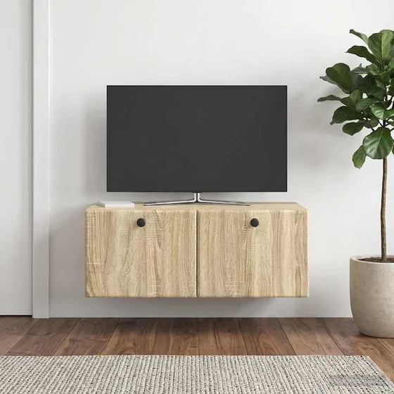 vidaXL Væghængt TV-skab 78,5x41x30 cm i Sonoma-eg