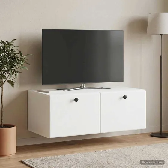 vidaXL Væghængt TV-skab 78,5 x 41 x 30 cm - Hvid