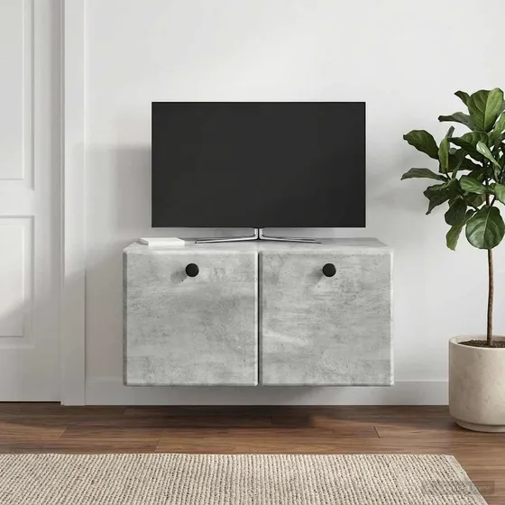 vidaXL Væghængt TV-skab 59,5 x 41 x 30 cm - Betongrå
