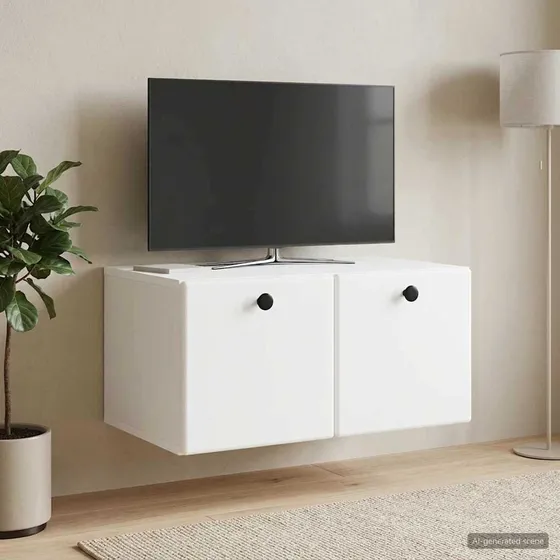 vidaXL Væghængt TV-skab 59,5 x 41 x 30 cm - Hvid