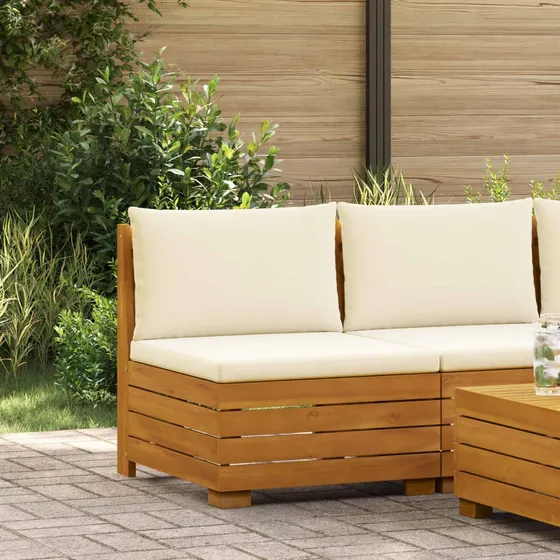vidaXL Have Mellem Sofa i Massivt Akacietræ, Brun
