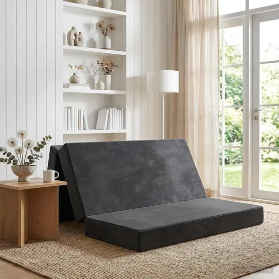 vidaXL Samlebar Sofa Seng 120 x 67 x 45 cm - Mørkegrå