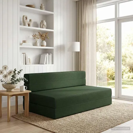 vidaXL Samlebar Sofa Seng Mørkegrøn 152 x 86,5 x 60 cm