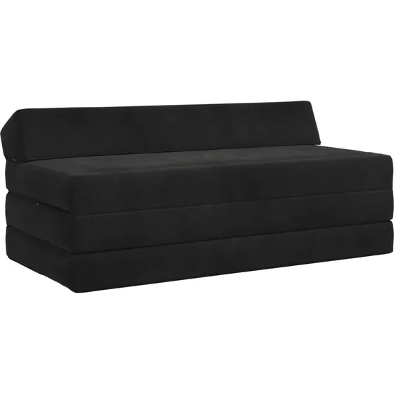 vidaXL Samlebar Sofa Seng, Sort, 120 x 60 x 49 cm