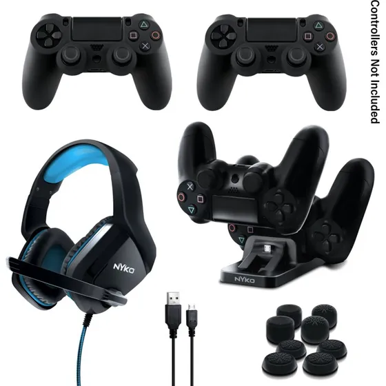 Nyko Master Pak til PS4 – Charging Dock, Headset & Tilbehør