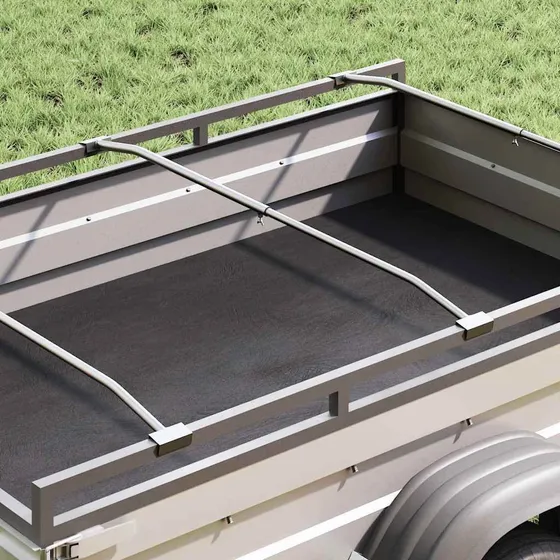 vidaXL Tarpaulin Bracket til Trailere, 2 stk, 102-155 cm, Sølv