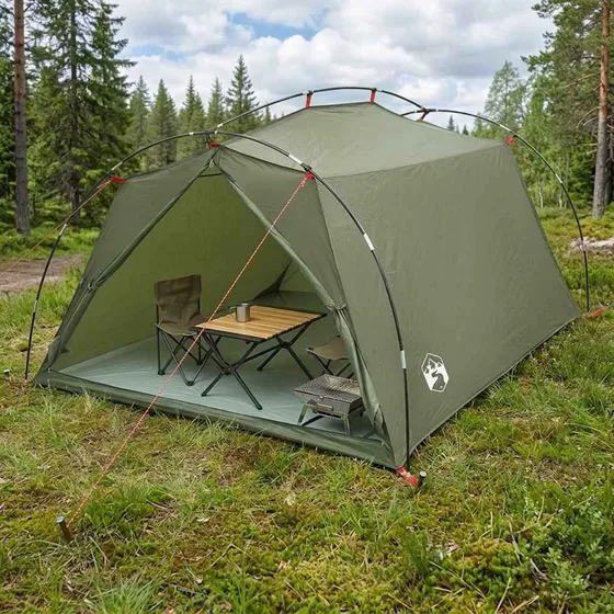 vidaXL Tunneltelt 2-personers Olivengrøn 185T Polyester