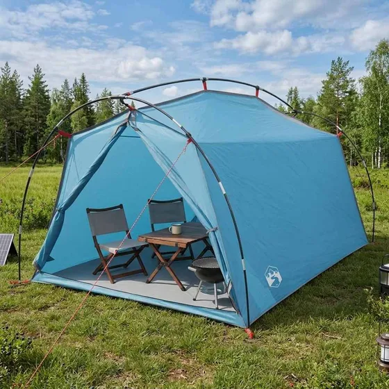 vidaXL Tunneltelt 2-personers Blå - 185T Polyester