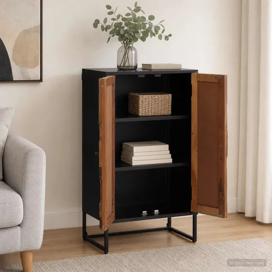 vidaXL Highboard 53 x 30 x 95 cm i genvundet træ