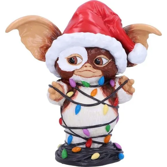 Gizmo med julelys - Gremlins dekorationsfigur 13 cm