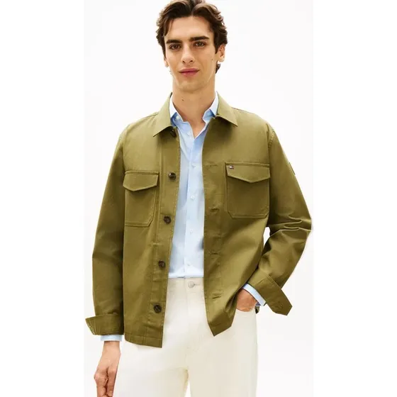 Cotton Nylon Shirt Jacket