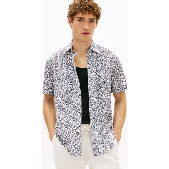 Linen Tropical Prt SS RF Shirt