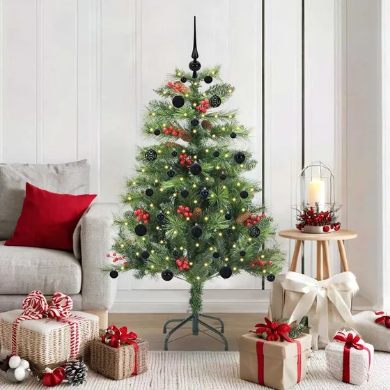 vidaXL Kunstigt juletræ 150 cm med 150 LED - Grøn