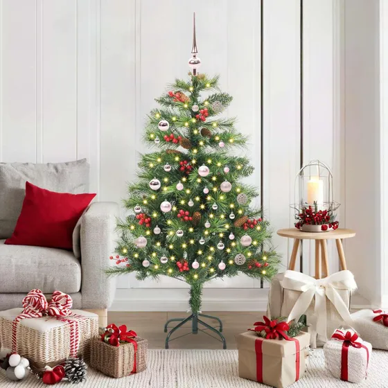 vidaXL Kunstigt juletræ 150 cm med 150 LED varm hvid