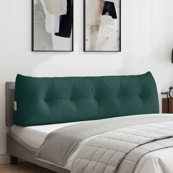 vidaXL Rygpude Mørkegrøn 160 x 50 x 24 cm i Stof