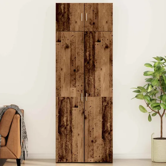 vidaXL Opbevaringsskab 2 stk. Gammelt træ 80 x 42,5 x 225 cm