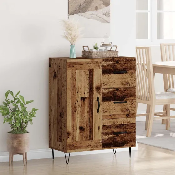 vidaXL Sideboard i gammelt træ, 69,5 x 34 x 90 cm