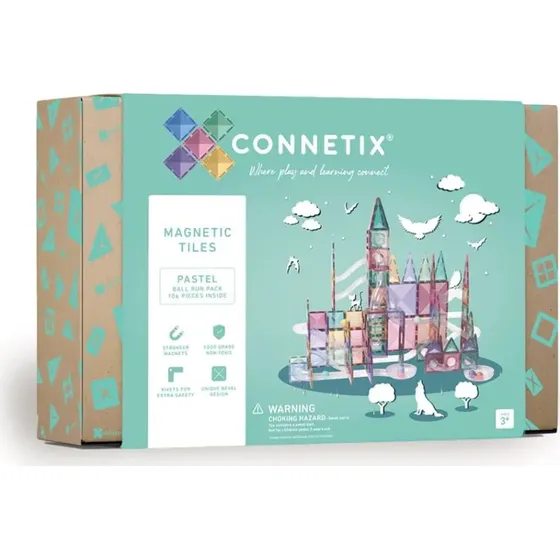 Connetix Ball Run Pack - magnetsæt 106 dele (pastel)