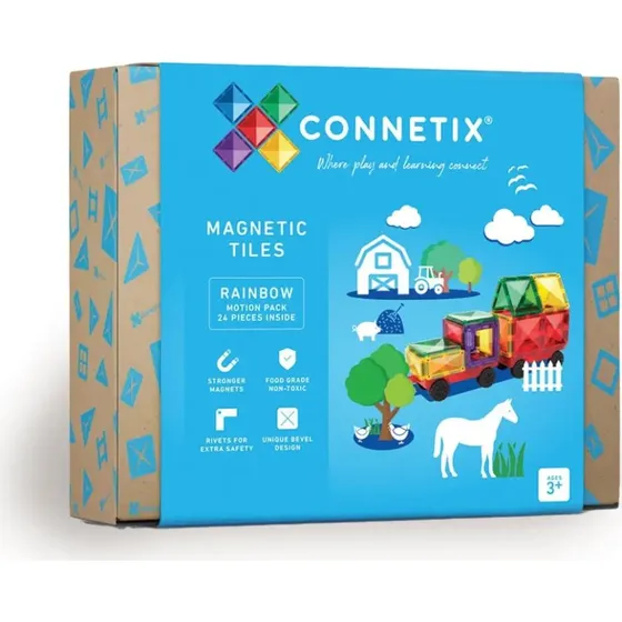 Connetix Motion Pack 24 dele – magnetsæt (rainbow)