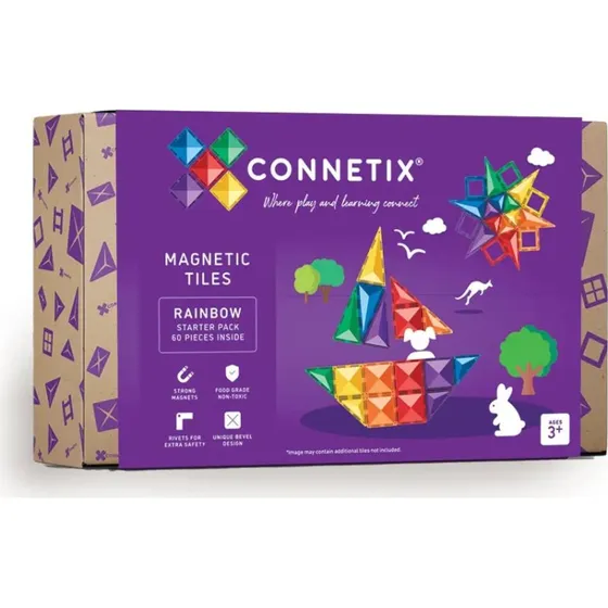 Connetix Starter Pack - 60 dele (Rainbow)