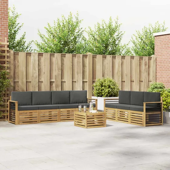 vidaXL Sofasæt 8 stk. i massivt akacietræ