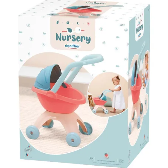 Ecoiffier Pastel Dukkevogn til Rolleleg
