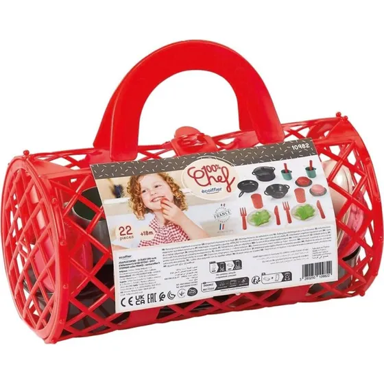 Ecoiffier 100% Chef Lege­sæt i Taske – 22 dele