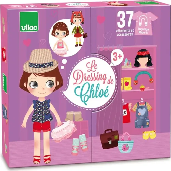 Påklædningsdukke i træ - Magnetisk, 42 dele