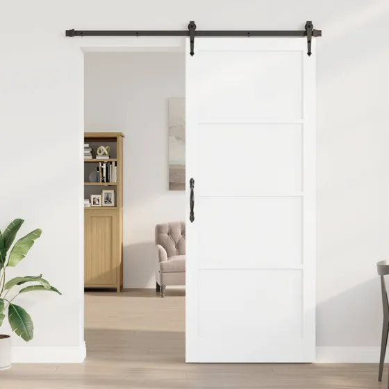 vidaXL Indvendig dør 93 x 232 cm Krydsfinér Hvid
