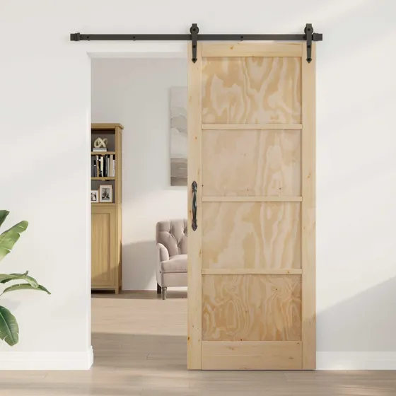 vidaXL Indvendig dør 93 x 211 cm Krydsfinér Naturfarvet