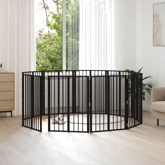 vidaXL Hundedør 10 stk. Sort 60 x 80 cm i Galvaniseret Stål