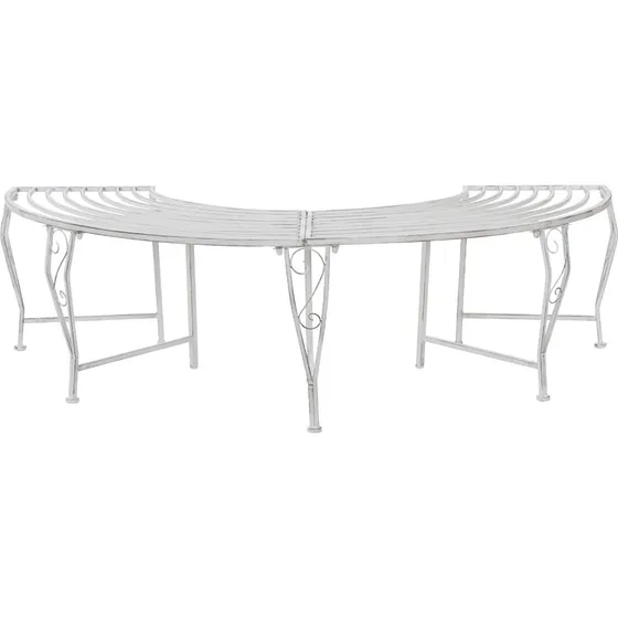 vidaXL Havebænk 4-personers 160x80x44 cm Antik Hvid
