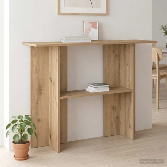 vidaXL Konsolbord Artisan-eg 100 x 30 x 75 cm