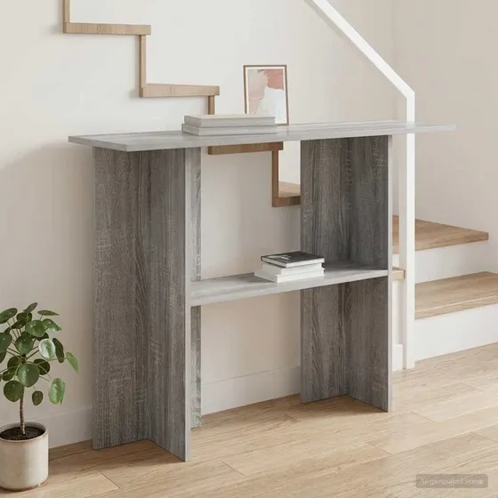 vidaXL Konsolbord i Grå Sonoma-eg - 100 x 30 x 75 cm