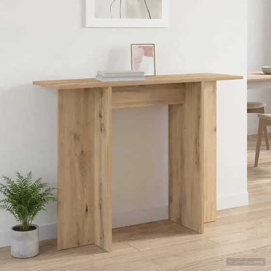 vidaXL Konsolbord Artisan-eg 100 x 30 x 75 cm