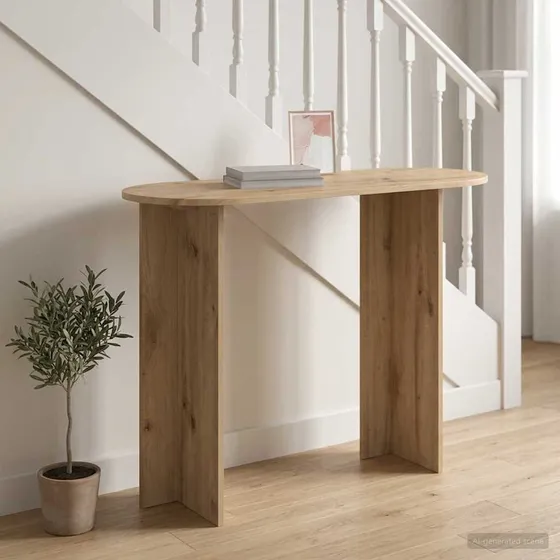 vidaXL Konsolbord Artisan-eg 100 x 39,5 x 75 cm