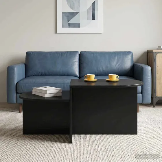 vidaXL Sofabord Sort 100 x 50 x 40 cm i konstrueret træ