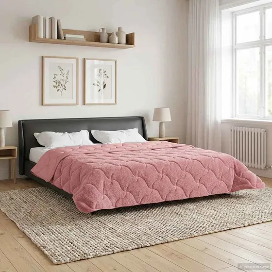 vidaXL Sommerdyne Lyserød 240 x 260 cm - Åndbar