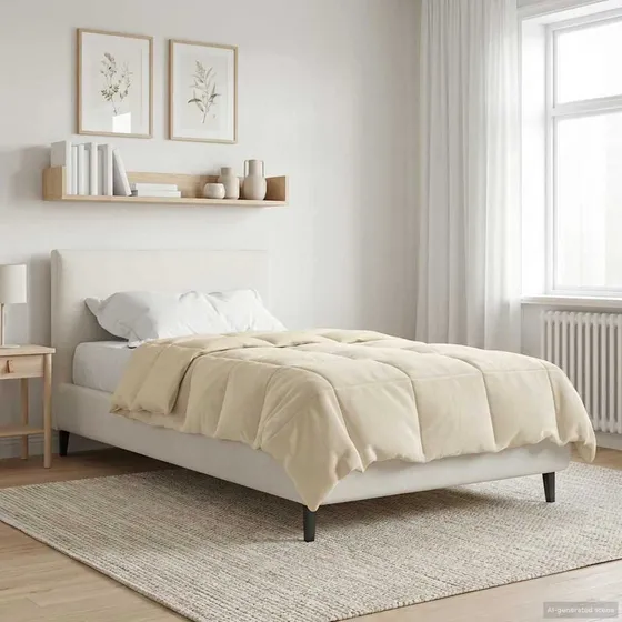 vidaXL Vinterdyne 155 x 200 cm i creme mikrofiber