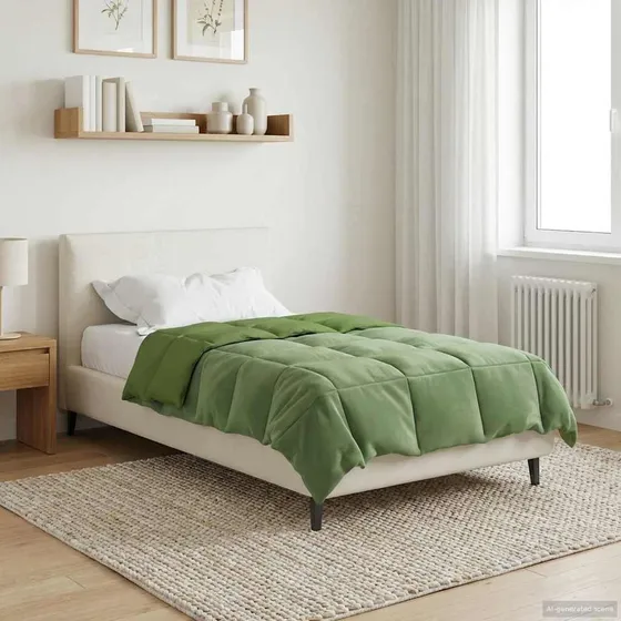 vidaXL Sommerdyne 155 x 200 cm i grøn mikrofiber