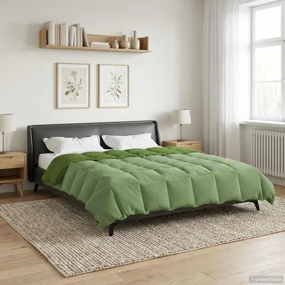 vidaXL Sommerdyne 200 x 240 cm i grøn mikrofiber