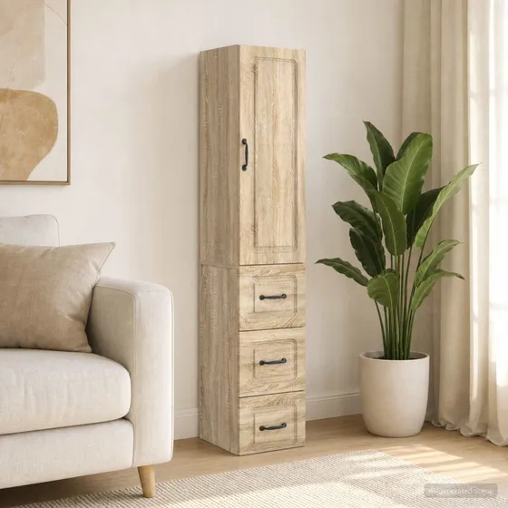 vidaXL Skab Sæt 2 stk. Sonoma-eg 33 x 34,5 x 87 cm